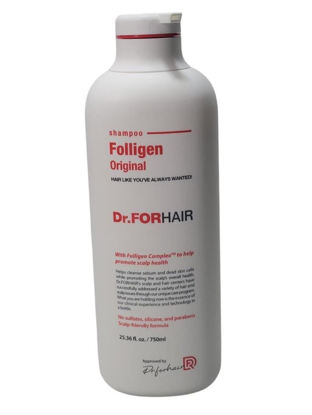 Dr. FORHAIR Folligen Original Shampoo, 1 Pack 25.36 fl oz / 750ml